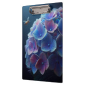 Hydrangeas Floral Lila und blau Klemmbrett (Links)