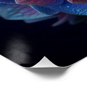 Hydrangeas Floral Lila und blau Poster (Ecke)