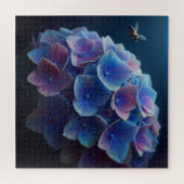 Hydrangeas Floral Lila und blau Puzzle (Horizontal)