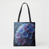 Hydrangeas Floral Lila und blau Tasche (Vorderseite)