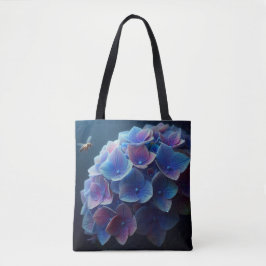 Hydrangeas Floral Lila und blau Tasche