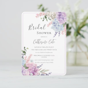 Hydrangeas Floral Watercolor Brautparty Einladung