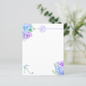 Hydrangeas florale High Heel Monogramm (Stehend Vorderseite)