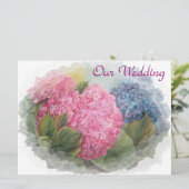 HYDRANGEAS FRAME - Einladung zur Hochzeit (Stehend Vorderseite)
