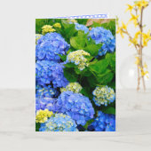 Hydrangeas Friendship Card Karte (Gelbe Blume)