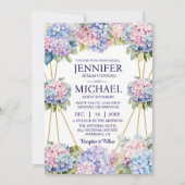 Hydrangeas Frühlingsblumen Hochzeitseinladungen Einladung (Vorderseite)