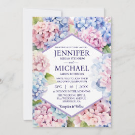 Hydrangeas Frühlingsblumen Hochzeitseinladungen Einladung