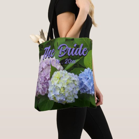 Hydrangeas für die Bride Tasche (Von Nahem)