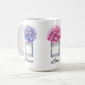 Hydrangeas für Inspirationswasser Kaffeetasse (Vorderseite Links)