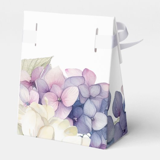 Hydrangeas für lila- und Weißwasser Geschenkschachtel (Rückseite)