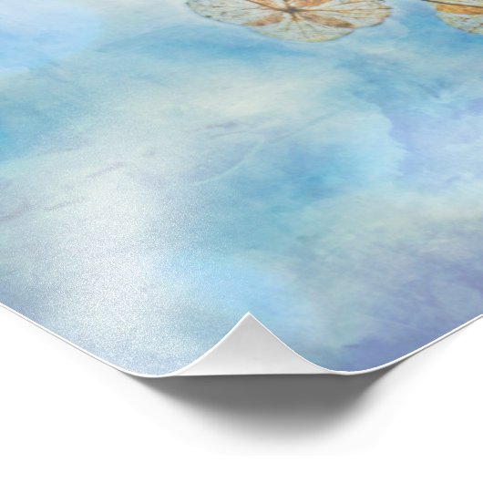 Hydrangeas, gefroren fotodruck (Ecke)