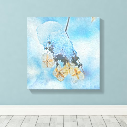 Hydrangeas, gefroren leinwanddruck (Insitu (Holzboden))