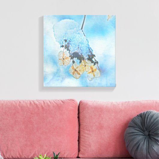 Hydrangeas, gefroren leinwanddruck (Insitu (Wohnzimmer))