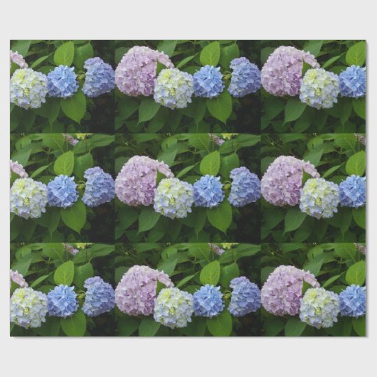 Hydrangeas Geschenkpapier (Flach)