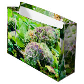 Hydrangeas-Geschenktasche Große Geschenktüte (Vorderseite Schrägansicht)