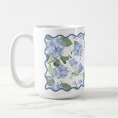 Hydrangeas Girly Classy Personalisiert Coastal Kaffeetasse (Links)