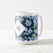 Hydrangeas Girly Delicate Personalisiert Coastal Kaffeetasse (VorderseiteRechts)