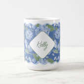 Hydrangeas Girly Delicate Personalisiert Coastal Kaffeetasse (Mittel)