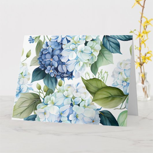 Hydrangeas Grußkarte Karte (Gelbe Blume)