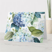 Hydrangeas Grußkarte Karte (Rückseite)