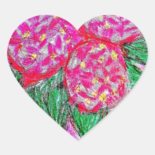 Hydrangeas Herz-Aufkleber (Vorderseite)