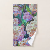 Hydrangeas Hortensia Abstrakte Kunst Badhandtuch Set (Handtuch)