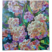 Hydrangeas Hortensia Abstrakte Kunst Duschvorhang (Vorderseite)
