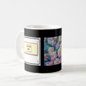 Hydrangeas Hortensia Abstrakte Kunst Kaffeetasse (Vorderseite Links)