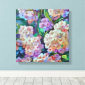 Hydrangeas Hortensia Abstrakte Kunst Leinwanddruck (Insitu (Holzboden))