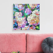 Hydrangeas Hortensia Abstrakte Kunst Leinwanddruck (Insitu (Wohnzimmer))