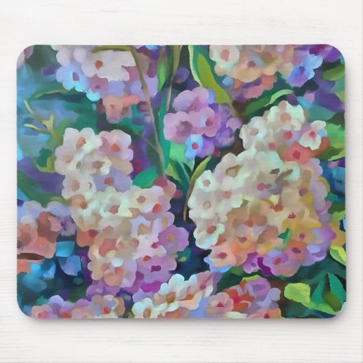 Hydrangeas Hortensia Abstrakte Kunst Mousepad (Vorne)