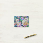 Hydrangeas Hortensia Abstrakte Kunst Post-it Klebezettel (Auf Schreibtisch)