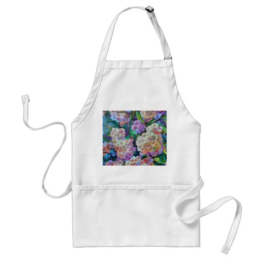 Hydrangeas Hortensia Abstrakte Kunst Schürze (Vorne)
