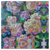 Hydrangeas Hortensia Abstrakte Kunst Stoff (Nahaufnahme)