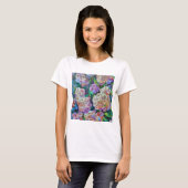 Hydrangeas Hortensia Abstrakte Kunst T-Shirt (Vorne ganz)