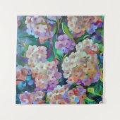 Hydrangeas Hortensia Abstrakte Kunst Wandteppich (Vorderseite)