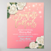 Hydrangeas (Hydrangeas) für den Cocktail bei Hochz Poster (Vorne)