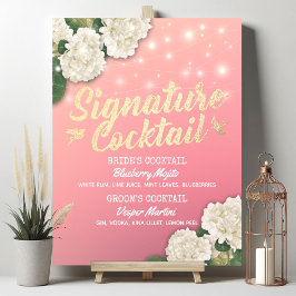 Hydrangeas (Hydrangeas) für den Cocktail bei Hochz Poster