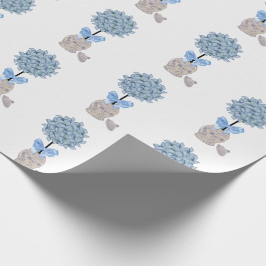 Hydrangeas Hydrangeas Topiary Ginger jar Geschenkpapier (Ecke)