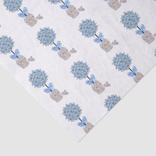 Hydrangeas Hydrangeas Topiary Ginger jar Seidenpapier (Ausschnitt)