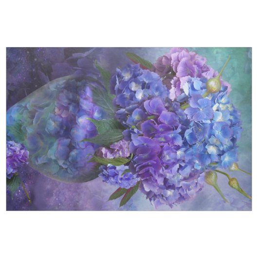 Hydrangeas im Hydrangea-Vasen-Kunst-Gewebe Stoff (Yard (91,4 cm))