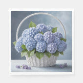 Hydrangeas im Korb Serviette (Vorderseite)