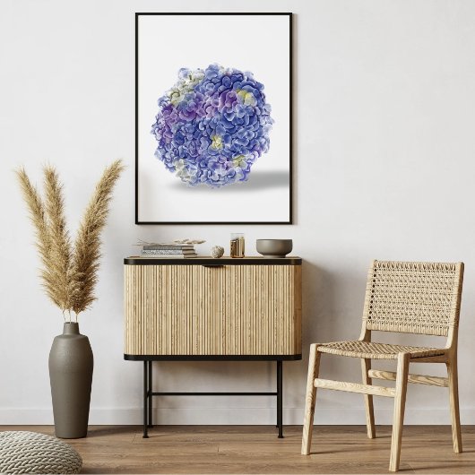 Hydrangeas in Aquarellen - Kunstdrucken von Blumen Poster