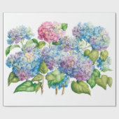 Hydrangeas in Bloom Geschenkpapier (Flach)