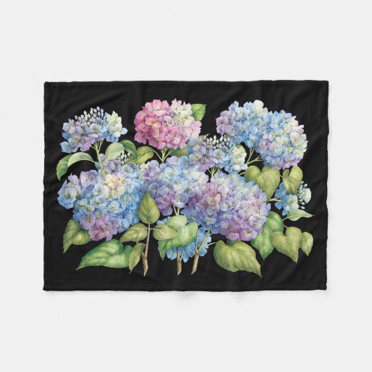 Hydrangeas in der Blüte Fleecedecke (Vorderseite (Horizontal))