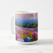 Hydrangeas in einer Blume Feldmalerei Kaffeetasse (Vorderseite Links)