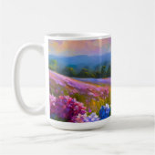 Hydrangeas in einer Blume Feldmalerei Kaffeetasse (Links)