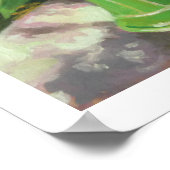 Hydrangeas in einer grünen Vase Poster (Ecke)