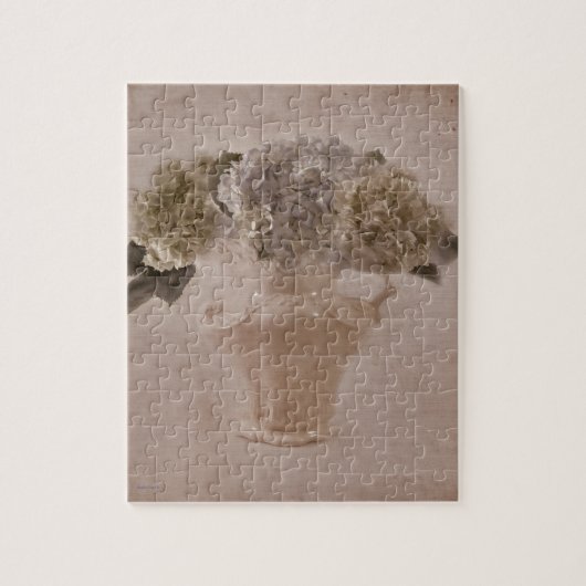 Hydrangeas in einer Vase Puzzle (Vertikal)