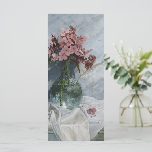 Hydrangeas in Sea Glass Greeting Card (Stehend Vorderseite)